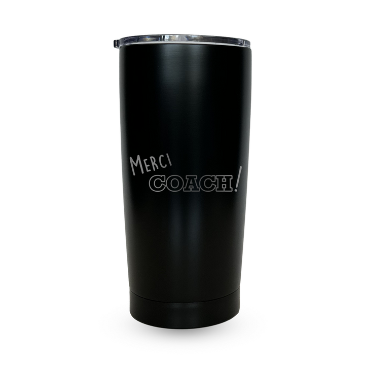 Verre Gravé - Merci Coach