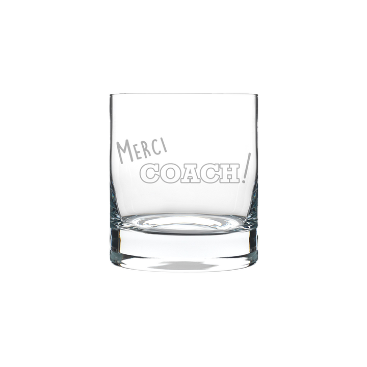 Verre Gravé - Merci Coach