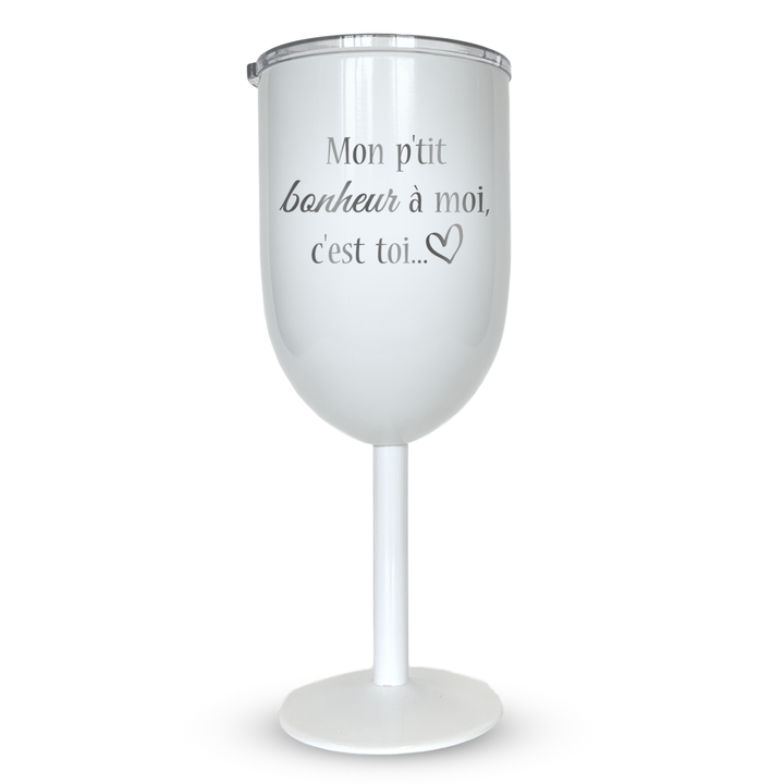 Verre gravé - Mon p'tit bonheur à moi