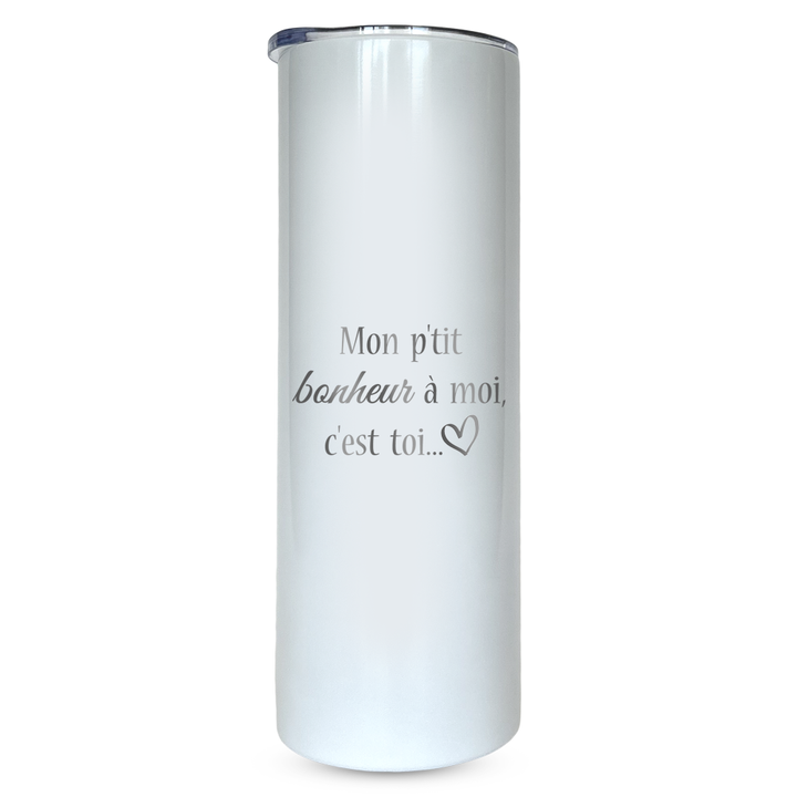 Verre gravé - Mon p'tit bonheur à moi