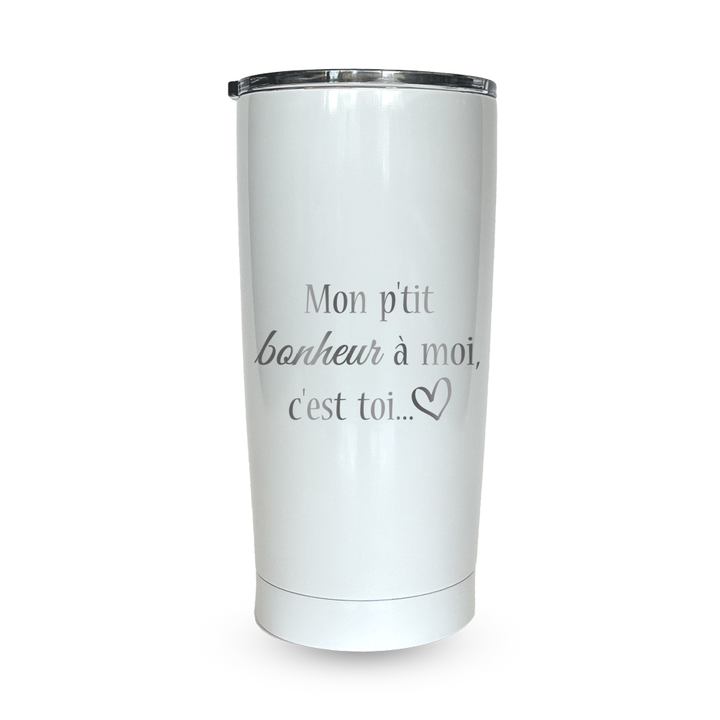 Verre gravé - Mon p'tit bonheur à moi