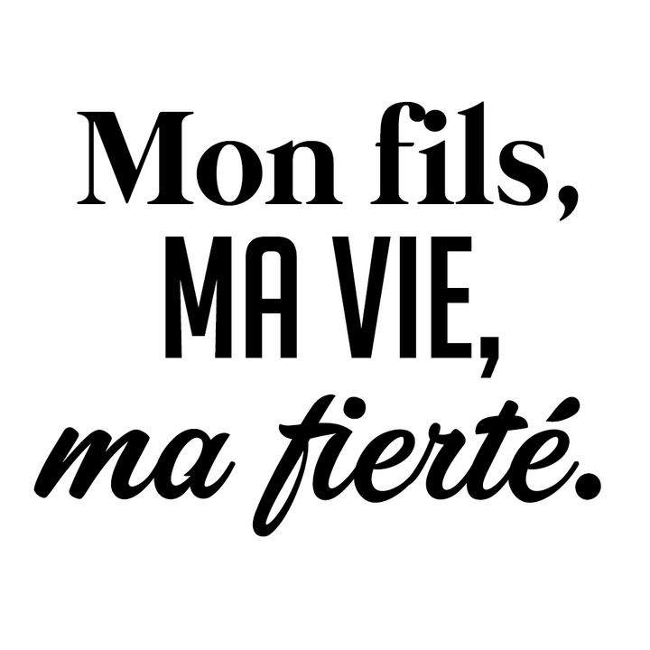 Verre gravé - Mon fils, ma vie