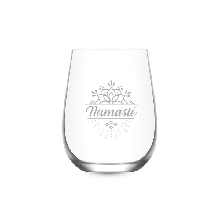 Verre gravé - Namasté