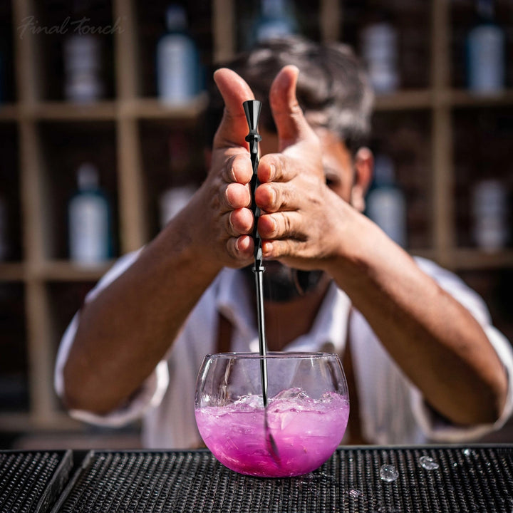 Cuillère à cocktail - Noir chromé