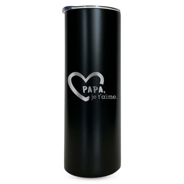 Verre gravé - Papa, je t'aime