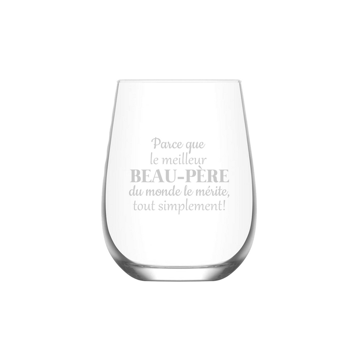 Verre gravé - Parce que le meilleur Beau-père
