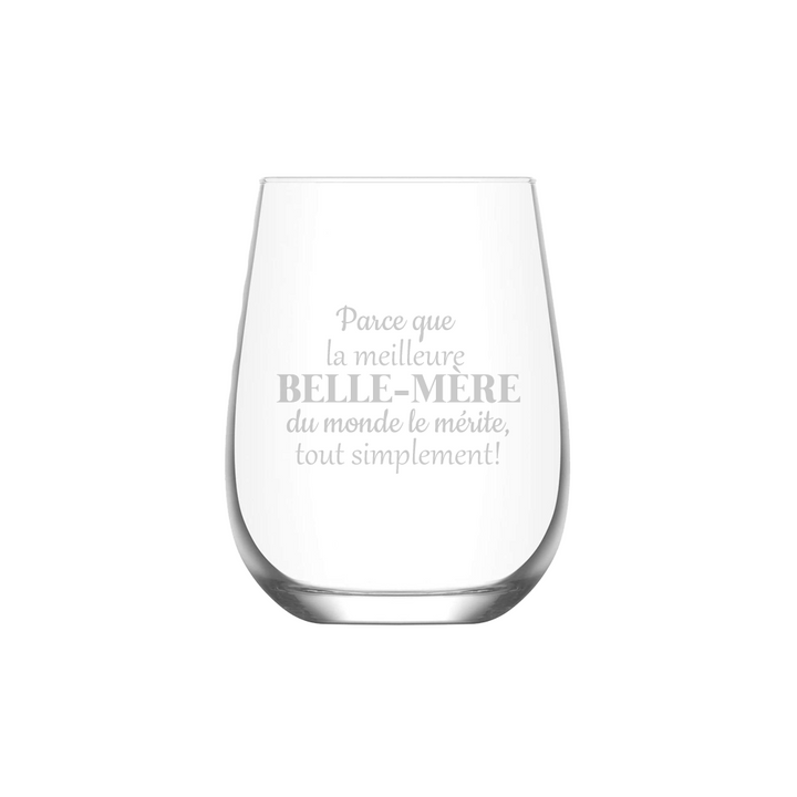 Verre gravé - Parce que la meilleure Belle-mère