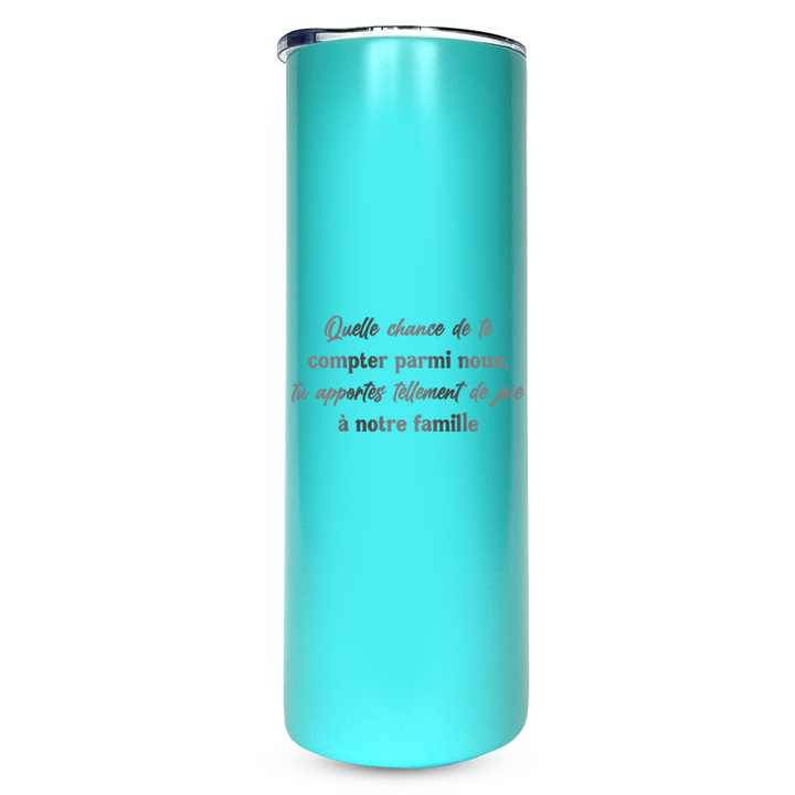 Verre gravé - Quelle chance de te compter parmi nous