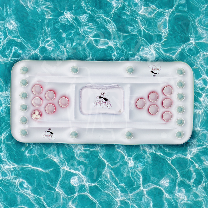 L'Ultime KIT DE PARTY - Matelas de Beer Pong Gonflable ''Rack-a-tack''