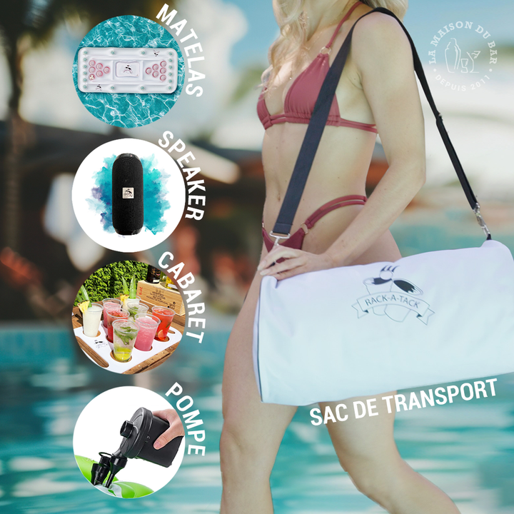 L'Ultime KIT DE PARTY - Matelas de Beer Pong Gonflable ''Rack-a-tack''