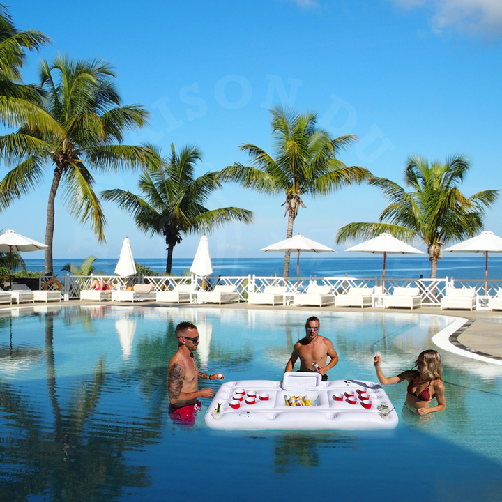 L'Ultime KIT DE PARTY - Matelas de Beer Pong Gonflable ''Rack-a-tack''