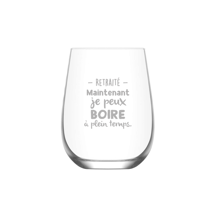 Verre gravé - Retraité