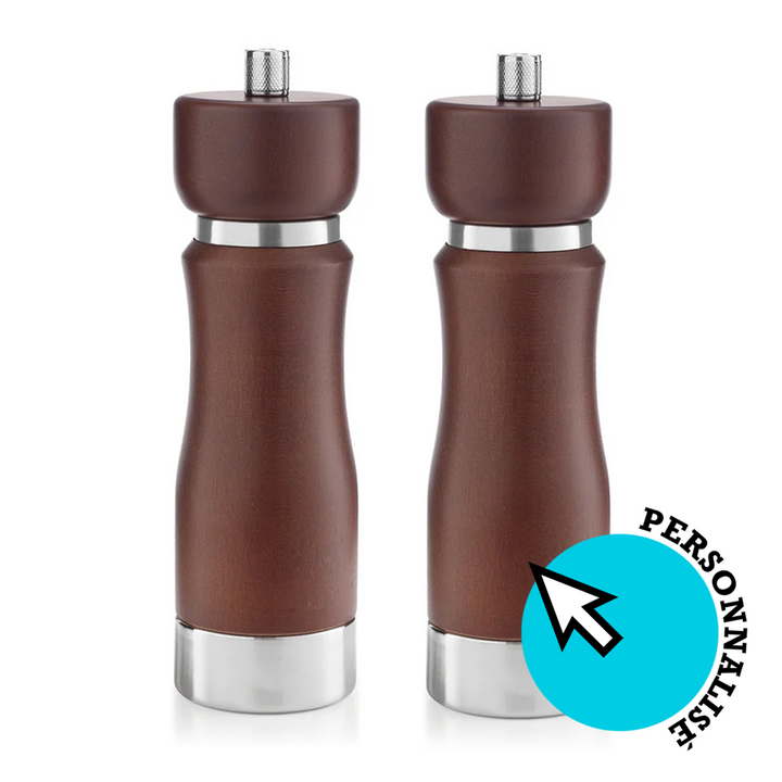 Moulin à poivre et sel en bois personnalisable