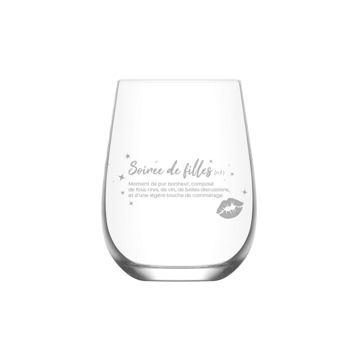 Verre gravé - Soirée de filles