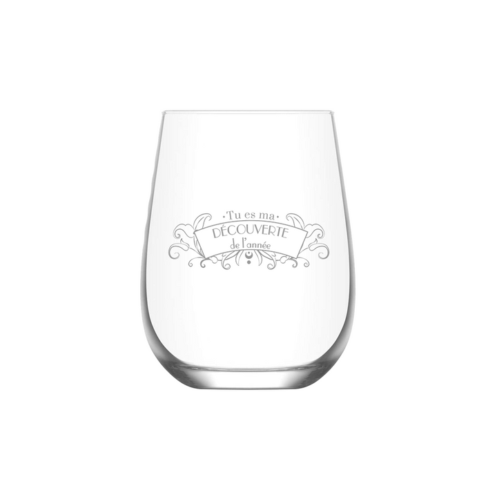 Verre gravé - Tu es ma découverte de l'année