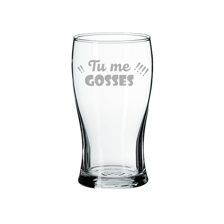 Verre gravé - Tu me gosses (Féminin)