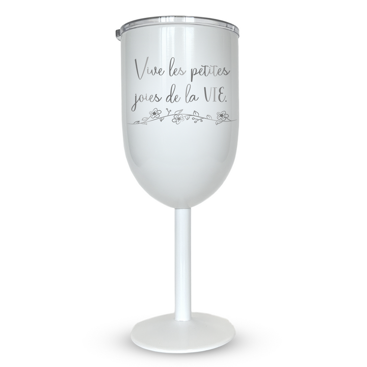 Verre gravé - Vive les petites joies de la vie