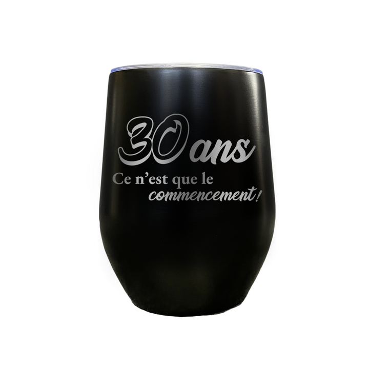 Verre gravé - 30 ans