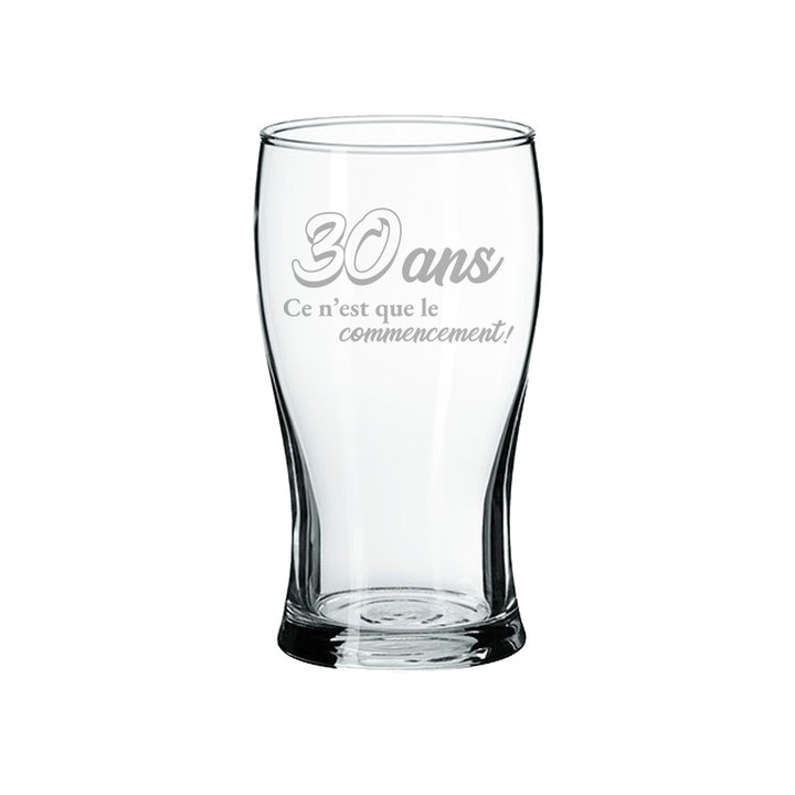 Verre gravé - 30 ans