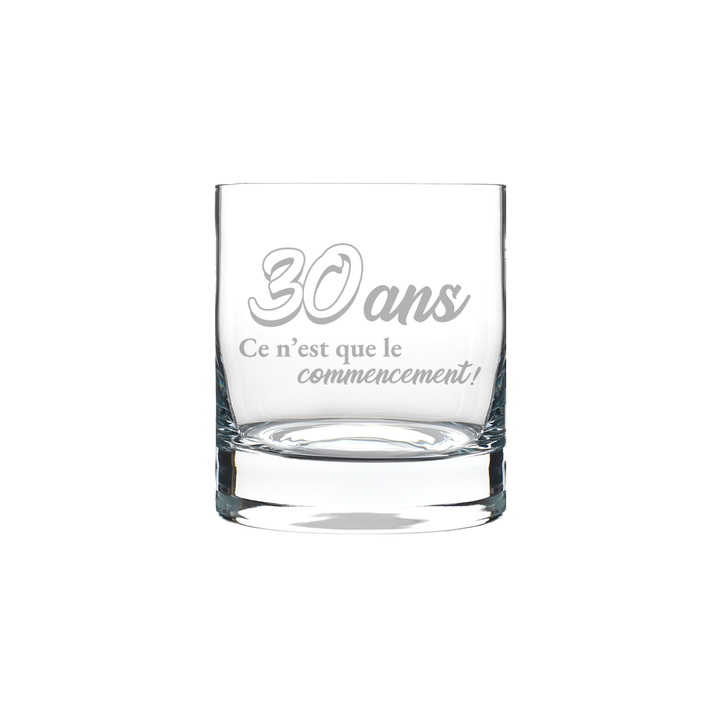Verre gravé - 30 ans