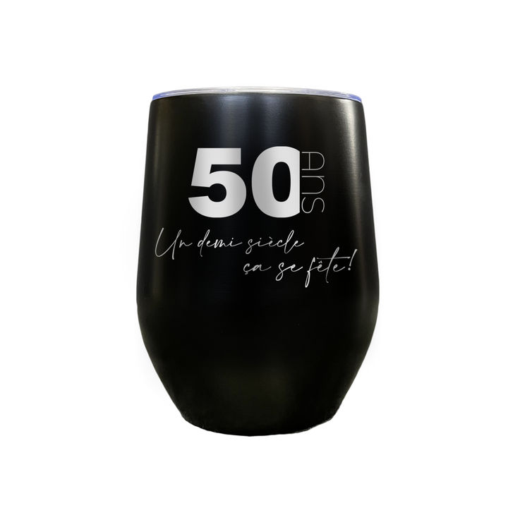 Verre gravé - 50 ans | Demi siècle