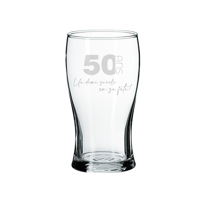 Verre gravé - 50 ans | Demi siècle