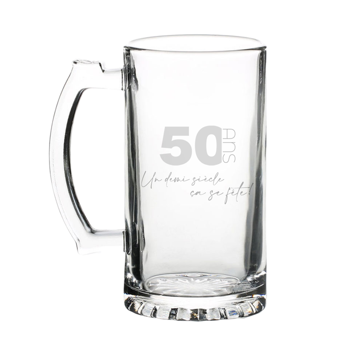 Verre gravé - 50 ans | Demi siècle