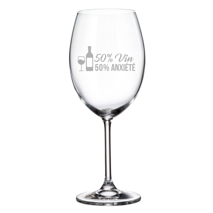 Verre gravé - 50% anxiété
