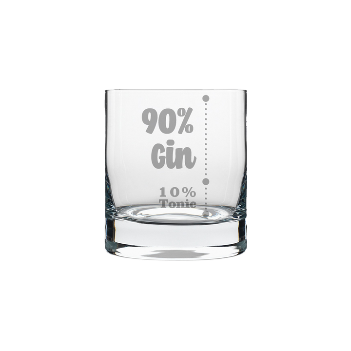 Verre gravé - 90% Gin 10% Tonic