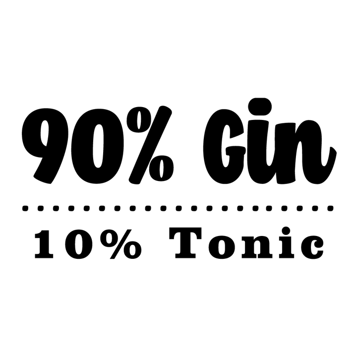 Verre gravé - 90% Gin 10% Tonic