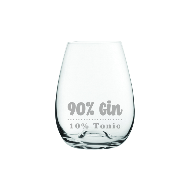 Verre gravé - 90% Gin 10% Tonic