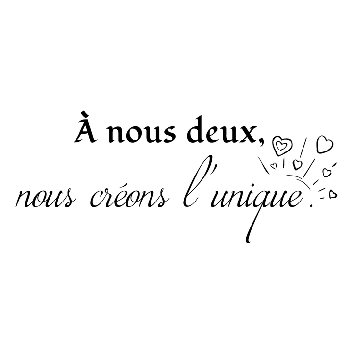 Verre gravé - À nous deux nous créons l'unique