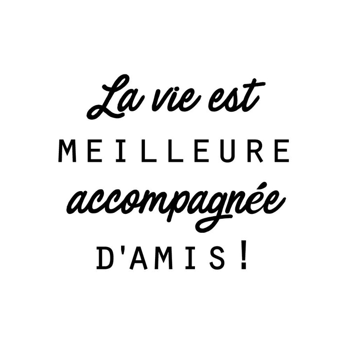 Verre gravé - Accompagnée d'amis