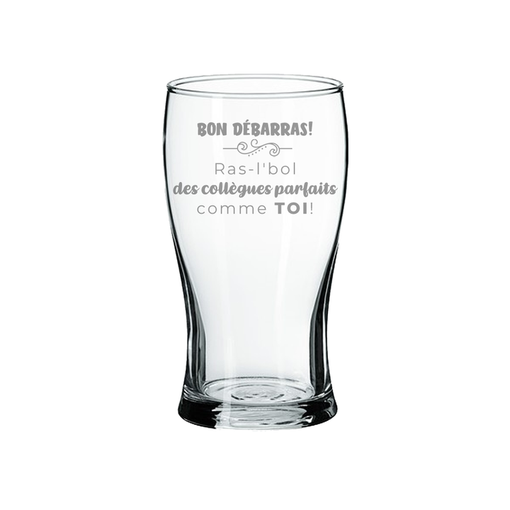 Verre gravé - Bon débarras!