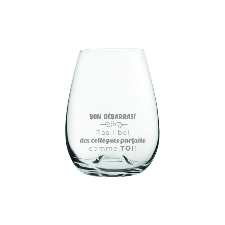 Verre gravé - Bon débarras!