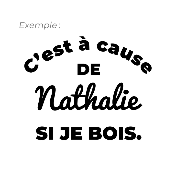 Verre gravé - C'est à cause de ... si je bois