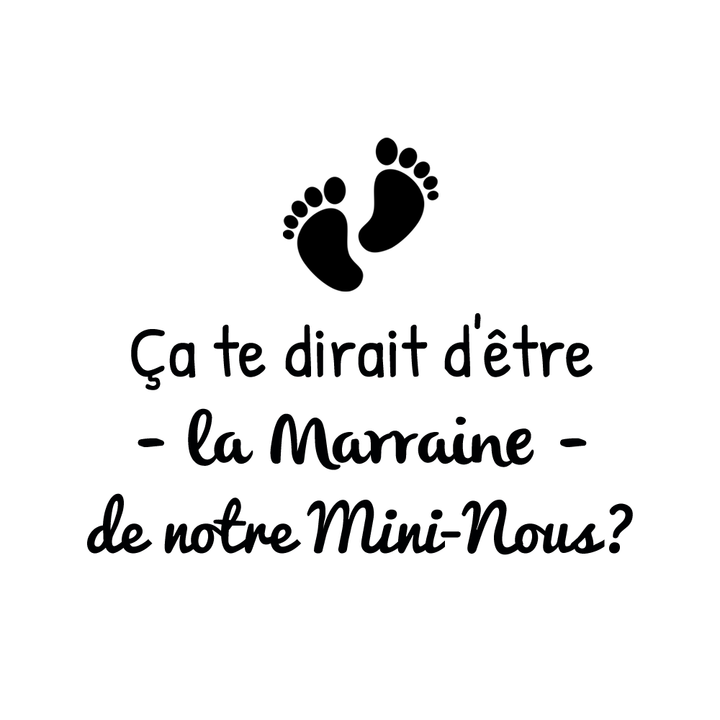 Verre gravé - Ça te dirait d'être la Marraine de notre MINI-NOUS?