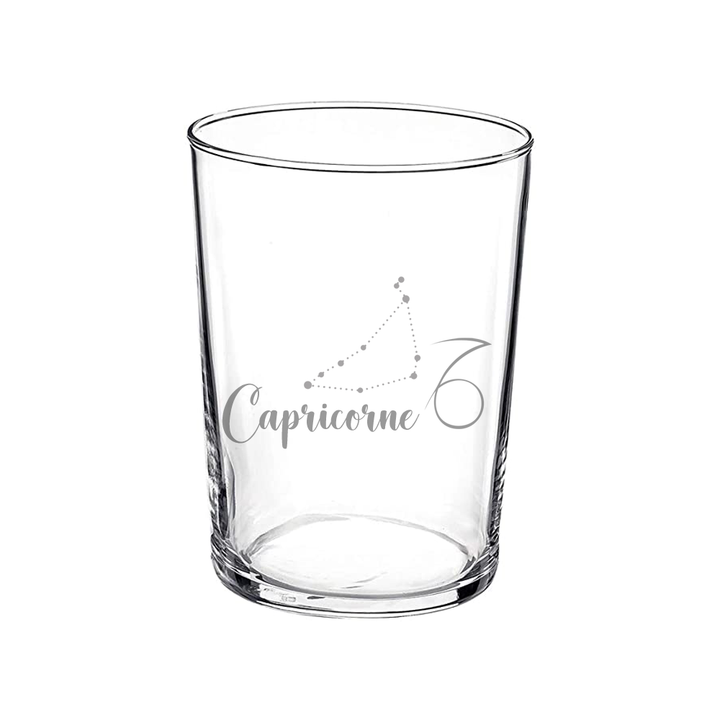 Verre gravé - Capricorne