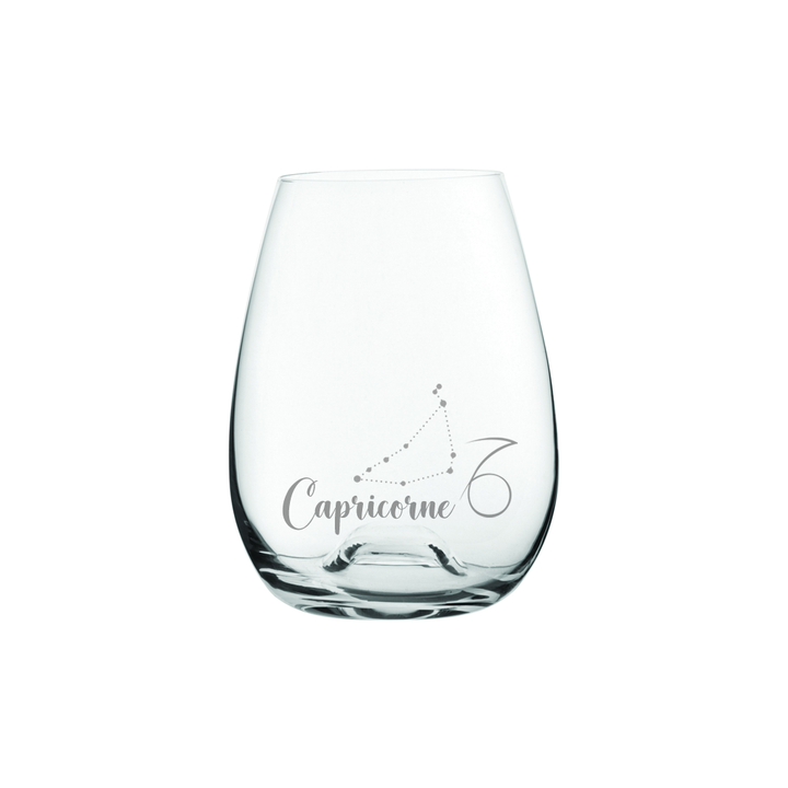 Verre gravé - Capricorne
