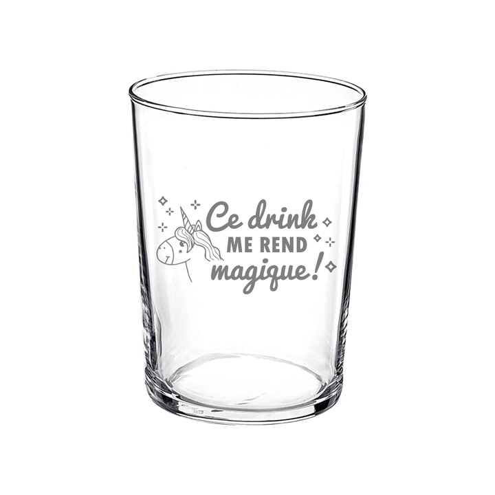 Verre gravé - Ce drink ME REND magique!