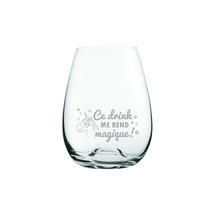 Verre gravé - Ce drink ME REND magique!