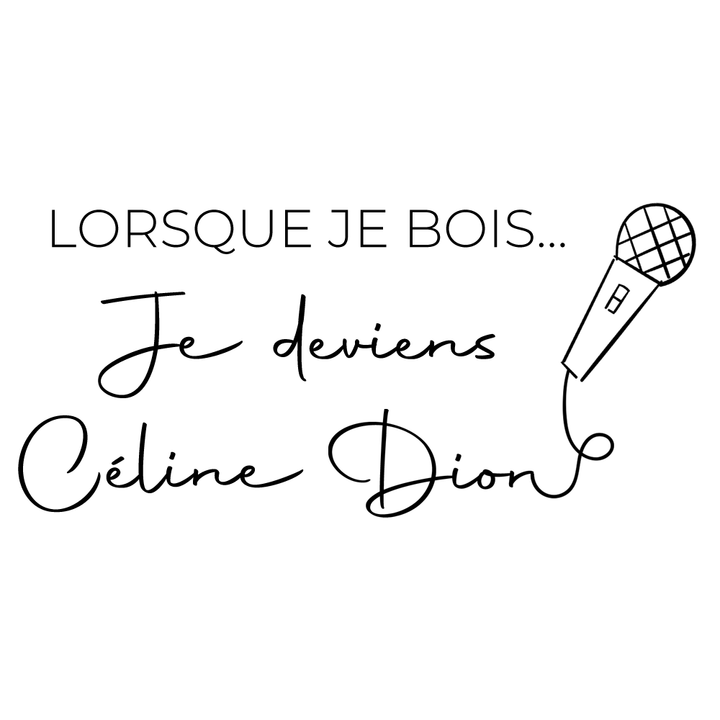 Verre gravé - Je deviens Céline Dion