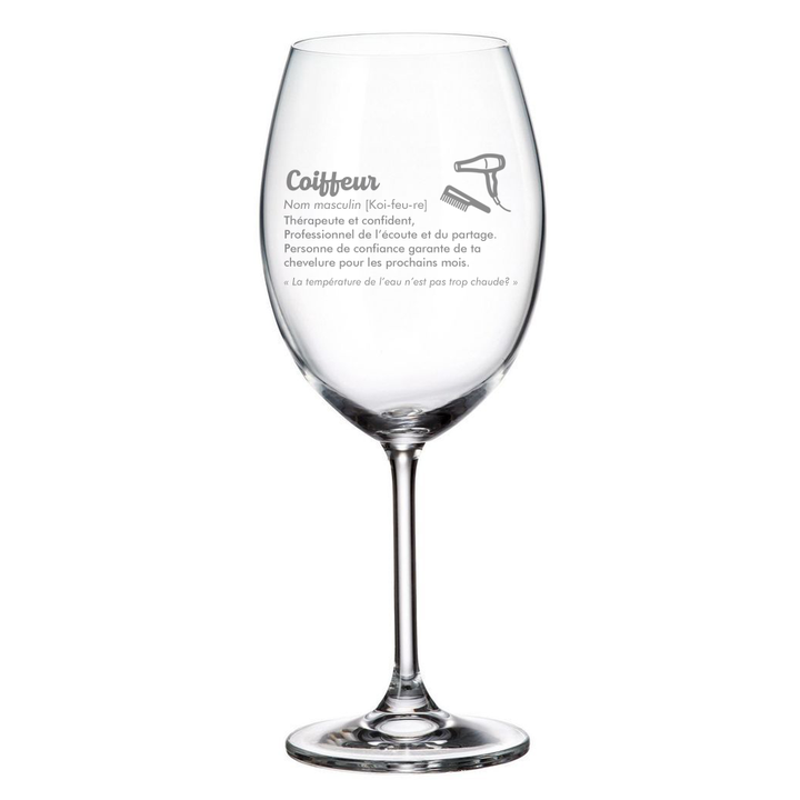 Verre gravé - Coiffeur (définition)