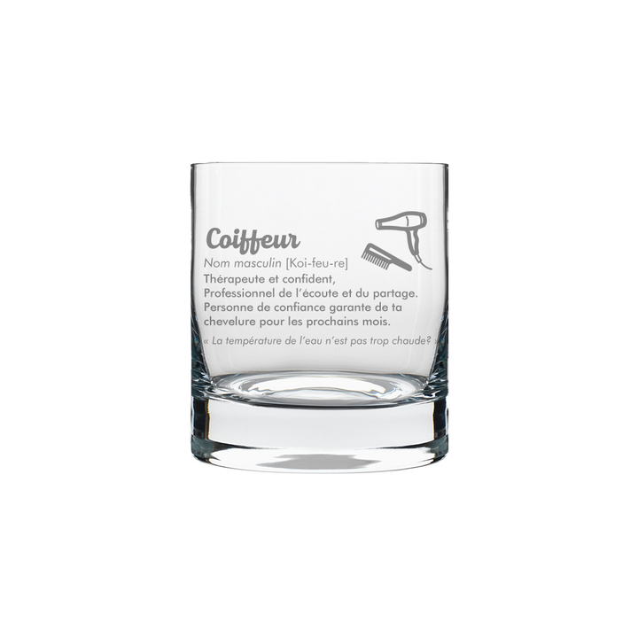 Verre gravé - Coiffeur (définition)