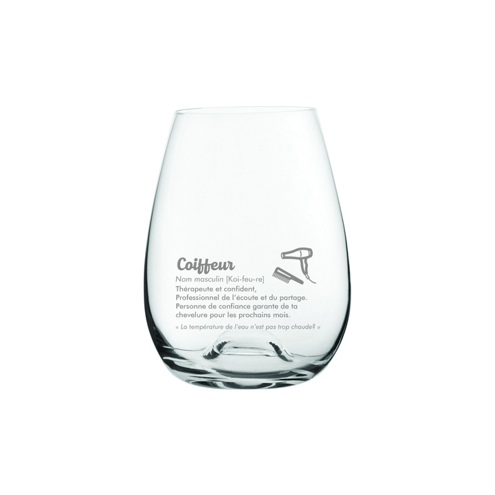 Verre gravé - Coiffeur (définition)