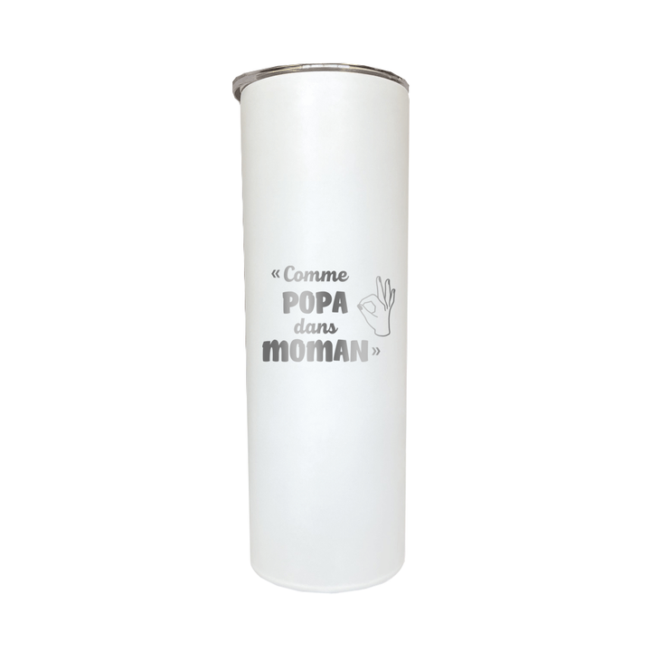 Verre gravé - Comme Popa dans Moman