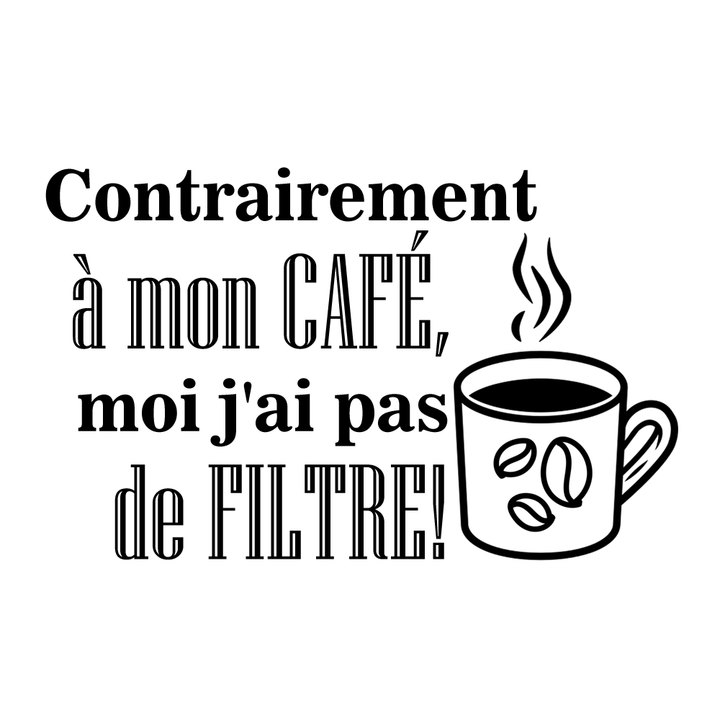 Verre isotherme gravé - Contrairement à mon café