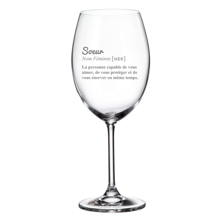 Verre gravé - Sœur (définition)