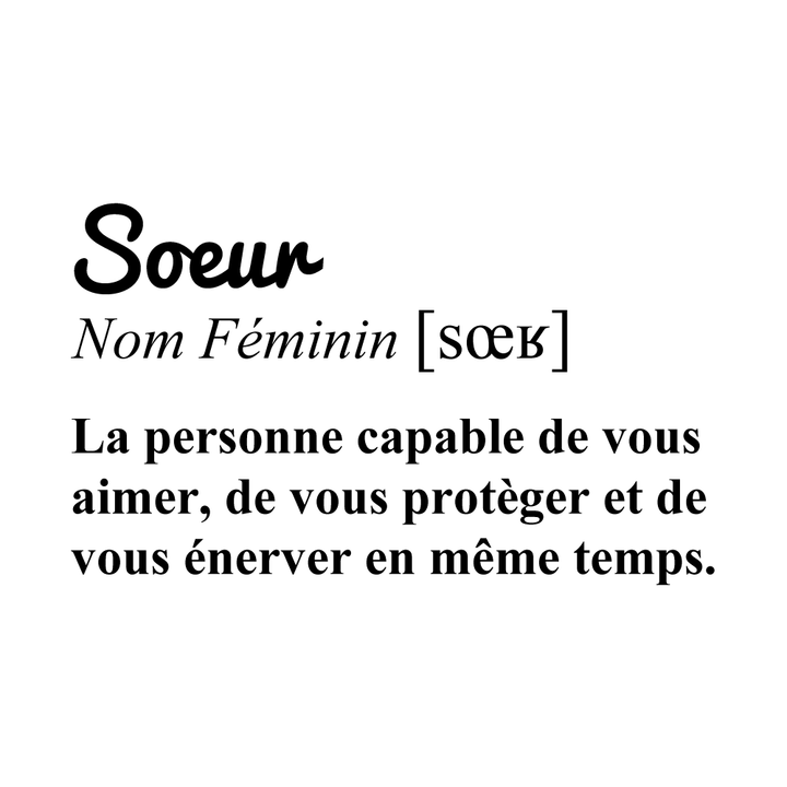 Verre gravé - Sœur (définition)