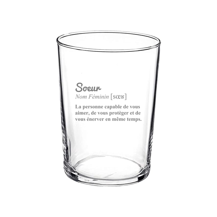 Verre gravé - Sœur (définition)